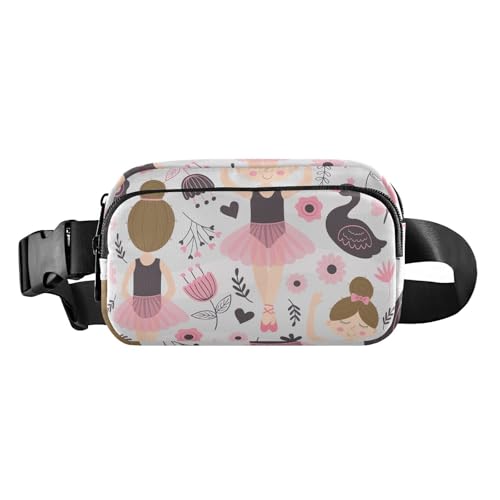 Damen Herren Teenager Crossbody Gürteltasche Trendy Große Kapazität Hüfttasche Bauchtasche mit verstellbarem Riemen für Reisen Einkaufen Laufen Nahtloses Muster Niedliche Ballerina Nahtloses Muster Damen Herren Teenager Crossbody Gürteltasche Trendy Große Kapazität Hüfttasche Bauchtasche mit verstellbarem Riemen für Reisen Einkaufen Laufen Nahtloses Muster Niedliche Ballerina Nahtloses Muster von FRODOTGV