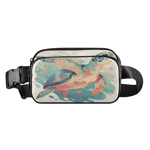 Einzigartige Gürteltasche mit Schildkrötenmuster, stilvolle Gürteltasche für Damen und Herren, wasserdichte Gürteltasche mit verstellbarem Riemen für Radfahren, Wandern, Fitnessstudio, Einzigartiger von FRODOTGV