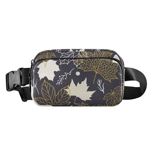 Elegante Bauchtasche mit schönem Blumenmuster und Blättern, modische Bauchtasche für Damen, Herren, Teenager, wasserabweisend, mit verstellbarem Riemen für Reisen, Urlaub, Laufen, Elegantes, schönes von FRODOTGV