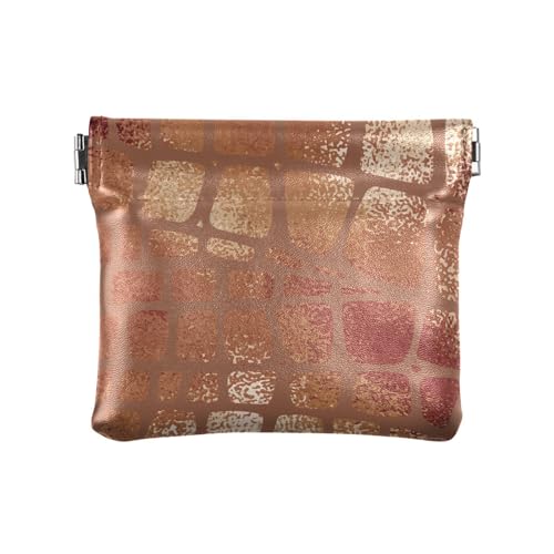 Elegante Textur, Kupferimitat, klein, Leder, Kleingeldbörse, einzigartige Mini-Münzgeldbörse für Frauen und Jungen, Elegante Textur, Kupferbraun, 1 Size, Reisezubehör Elegante Textur, Kupferimitat, klein, Leder, Kleingeldbörse, einzigartige Mini-Münzgeldbörse für Frauen und Jungen, Elegante Textur, Kupferbraun, 1 Size, Reisezubehör von FRODOTGV