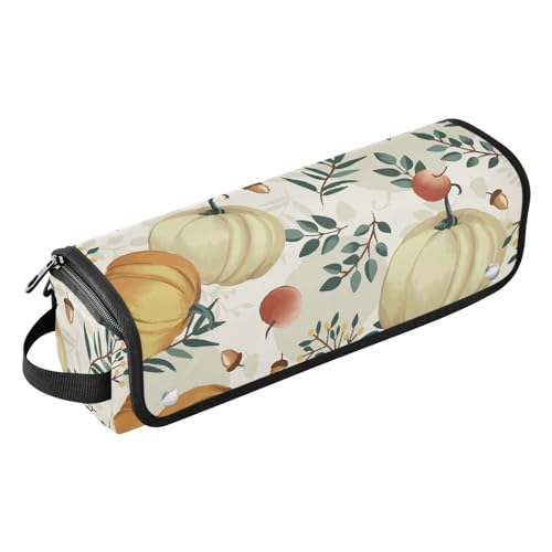 FRODOTGV 2-in-1-Haar-Werkzeug-Organizer, Herbst-Kürbisse, Blätter, Äpfel, Reisetasche für Damen, wasserdichter Lockenstab, Reiseetui für Glätteisen, Lockenstab, Haartrockner, Herbst-Kürbisse, Blätter, von FRODOTGV