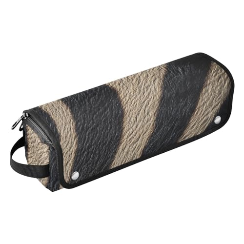 FRODOTGV 2-in-1-Haar-Werkzeug-Organizer mit großem Fassungsvermögen, hitzebeständige Matte mit Reißverschluss für Lockenstab Glätteisen, flacher Haartrockner, Hautstruktur, 19, 1 Size von FRODOTGV