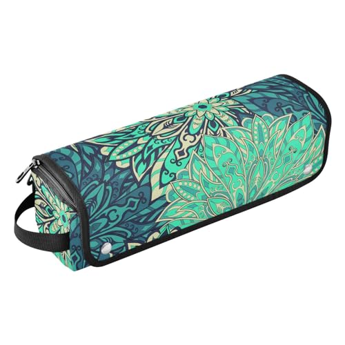 FRODOTGV 2-in-1 Lockenstab Reiseetui Lockenstab Reisehalter Aufbewahrungstasche Haarschmuck Organizer für heiße Werkzeuge Lockenstab Flacheisen Haar Volumizer Styler, Mandala Muster Ottomane Motive, von FRODOTGV