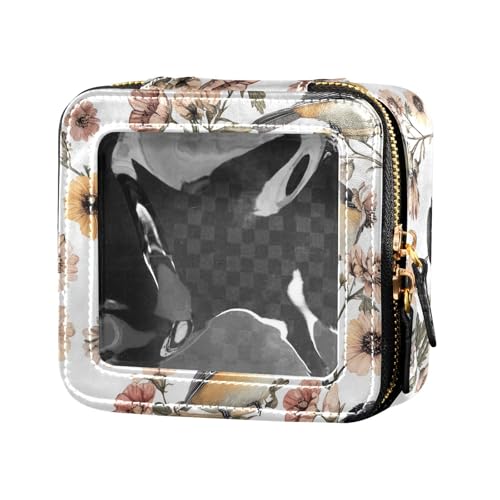 FRODOTGV Ästhetische schwarze Make-up-Tasche für Geldbörse, Motiv: Küken und Vögel, Fluss, 19, 1 Size von FRODOTGV