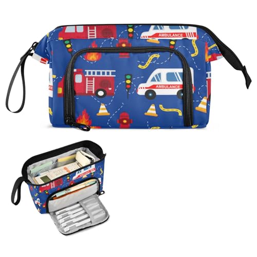 FRODOTGV Ambulance Firefighter Truck Pencil Box Large Capacity Soft Pencil Case with Zipper Pencil Cases for Teen for Man Preppy School Supplies von FRODOTGV