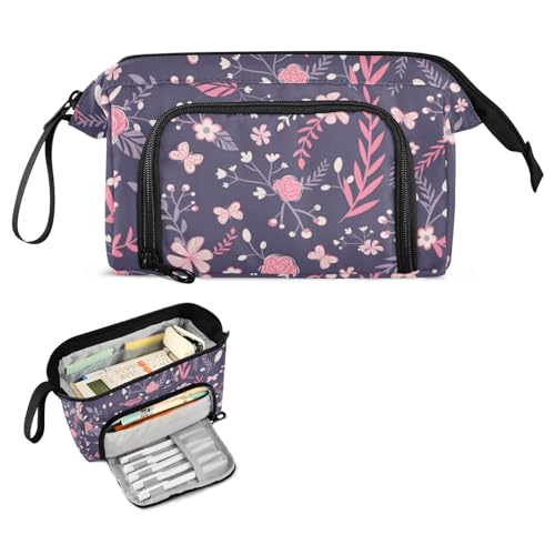 FRODOTGV Barock Bouquet Flower Butterfly Pencil Box Large Capacity Cool Pencil Cases Multifunctional Pencil Case for Teen for Teen Girls Elementary von FRODOTGV