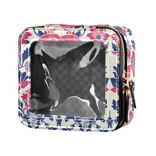 FRODOTGV Boho Simple Peach Blue Elephant Clear Makeup Organizer Bag, 01, 1 Size von FRODOTGV