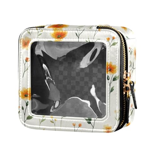 FRODOTGV Boho Simple Peach Blue Elephant Clear Makeup Organizer Bag, 11, 1 Size von FRODOTGV