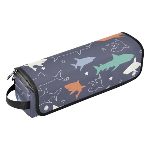 FRODOTGV Bunte Fischmeer-Druckmuster, Haar-Werkzeug-Reisetasche für Frauen und hitzebeständige Matte, tragbarer Organizer, Heizwerkzeuge, Reisetasche, Buntes Fischmeer-Druckmuster, 1 Size von FRODOTGV