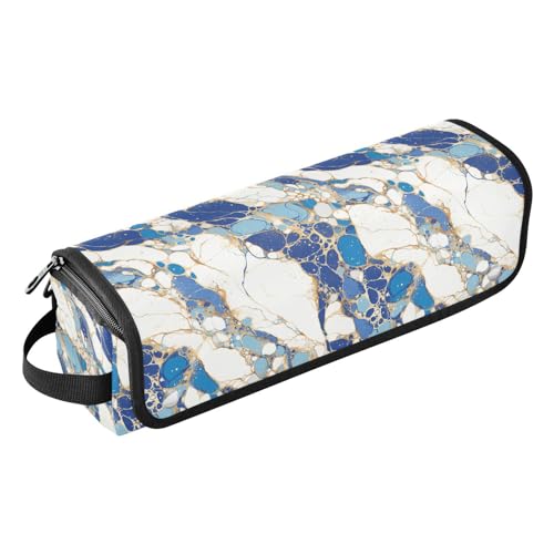 FRODOTGV Bunte Weihnachtsglühbirnen für Damen, 2-in-1 Lockenstab Reiseetui, großes Fassungsvermögen, Haarstyling-Zubehör, Organizer mit hitzebeständigem Pad für Glätteisen, Glätteisen, Abstraktes von FRODOTGV