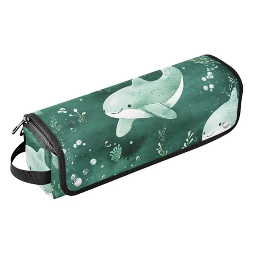 FRODOTGV Damen-Reisetasche mit großem Fassungsvermögen und hitzebeständigem Polster, Haarstyling-Werkzeug-Organizer für Glätteisen, Glätteisen, Cartoon-Trommelfische, Weiß, 09, 1 Size von FRODOTGV