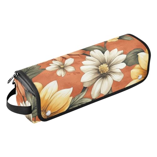 FRODOTGV Frühlingsblumen Orchidee Stiefmütterchen Oberonia Gelb Haar Werkzeug Reisetasche für Frauen mit abnehmbarer hitzebeständiger Matte Lockenstab Reisehalter Aufbewahrungstasche für Glätteisen, FRODOTGV Frühlingsblumen Orchidee Stiefmütterchen Oberonia Gelb Haar Werkzeug Reisetasche für Frauen mit abnehmbarer hitzebeständiger Matte Lockenstab Reisehalter Aufbewahrungstasche für Glätteisen, von FRODOTGV
