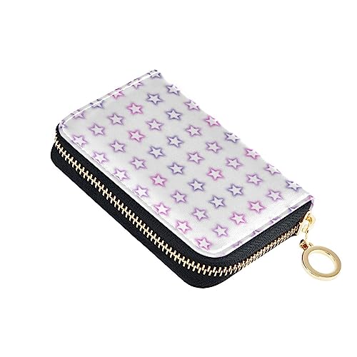 FRODOTGV Funny Star Kleines Kartenetui für Mädchen, risikofrei, RFID-blockierende Brieftaschen, Leder, Reißverschlusstasche, Geldbörse, Lustiger Stern, 1 size, Classic von FRODOTGV