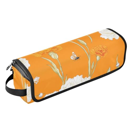 FRODOTGV Haar-Werkzeug-Reisetasche für Damen, große Kapazität, Glätteisen, Organizer, Essentials für heiße Werkzeuge, Lockenstab und Glätteisen, Haarvolumizer, schicke Narzissen, Weiß, 11, 1 Size von FRODOTGV