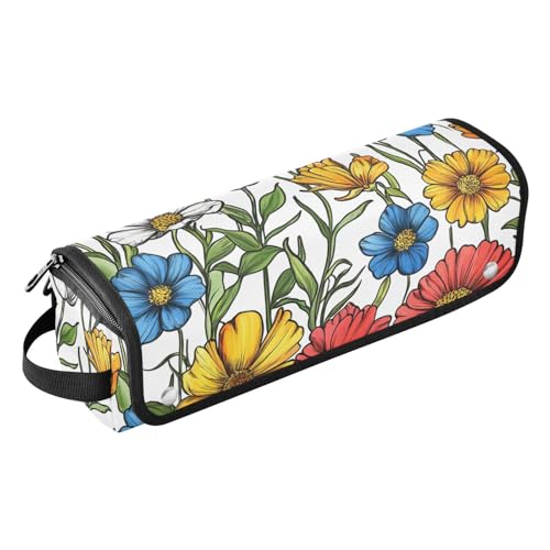 FRODOTGV Haarwerkzeug-Reisetasche, großes Fassungsvermögen, Haarwerkzeug-Organizer mit herausnehmbarer, hitzebeständiger Matte für Glätteisen, heiße Werkzeuge und Haarpflegezubehör, Blumen, von FRODOTGV