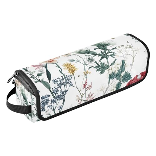 FRODOTGV Hair Tools Reisetasche, Tragetasche, flacher Lockenstab, wasserdichter Organizer mit Eisenmatte für Glätteisen, Lockenstab, Blumen, Narzissen, Gänseblümchen, Schmetterlinge, Bienen, Weiß, 02 FRODOTGV Hair Tools Reisetasche, Tragetasche, flacher Lockenstab, wasserdichter Organizer mit Eisenmatte für Glätteisen, Lockenstab, Blumen, Narzissen, Gänseblümchen, Schmetterlinge, Bienen, Weiß, 02 von FRODOTGV