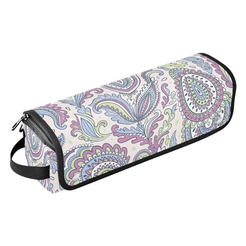FRODOTGV Hair Tools Reisetasche Heizwerkzeuge Reisetasche Organizer Frauen Essentials Aufbewahrung für Glätteisen, Glätteisen, Lockenstäbe, indisches Blumen-Paisley-Medaillon, indisches von FRODOTGV