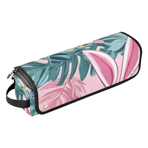 FRODOTGV Hair Tools Reisetasche Heizwerkzeuge Reisetasche Organizer mit hitzebeständigem Pad für Glätteisen, Glätteisen, Lockenstäbe, rosa Hasenohren, Blumenblätter, Ostern, 20, 1 Size von FRODOTGV