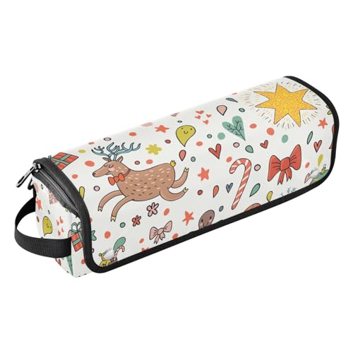 FRODOTGV Hair Tools Reisetasche Tragbare Reise-Tragetasche Haar-Accessoires Organizer für heiße Werkzeuge, Lockenstab Glätteisen, Haarvolumizer, Styler, Winter, Weihnachten und Neujahr Hirsch, von FRODOTGV