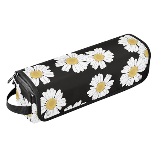 FRODOTGV Hair Tools Reisetasche für Frauen mit abnehmbarer hitzebeständiger Matte, Kamillengänseblümchen, Schwarz und Weiß für Glätteisen, Glätteisen, Lockenstäbe, Kamillengänseblümchen, Schwarz und FRODOTGV Hair Tools Reisetasche für Frauen mit abnehmbarer hitzebeständiger Matte, Kamillengänseblümchen, Schwarz und Weiß für Glätteisen, Glätteisen, Lockenstäbe, Kamillengänseblümchen, Schwarz und von FRODOTGV