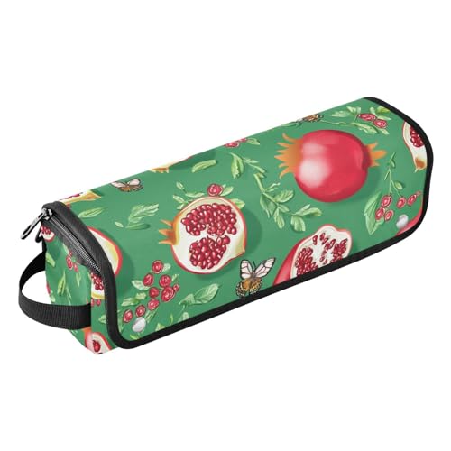 FRODOTGV Hair Tools Reisetasche für Frauen mit hitzebeständiger Matte, lustiger Granatapfel-Frucht-Grün für Lockenstab Glätteisen, flacher Haartrockner, tragbarer Organizer von FRODOTGV