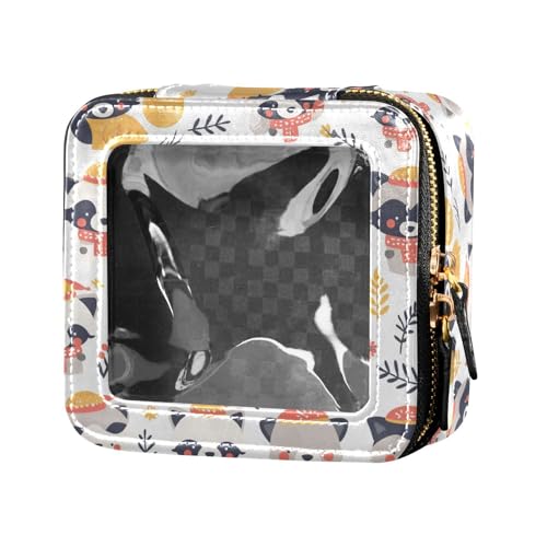 FRODOTGV Hot Dog Kosmetiktasche für Mädchen, nahtlos, niedlich, transparent, Süßer Waschbär, Wildtiere, Weihnachten, Einheitsgröße von FRODOTGV