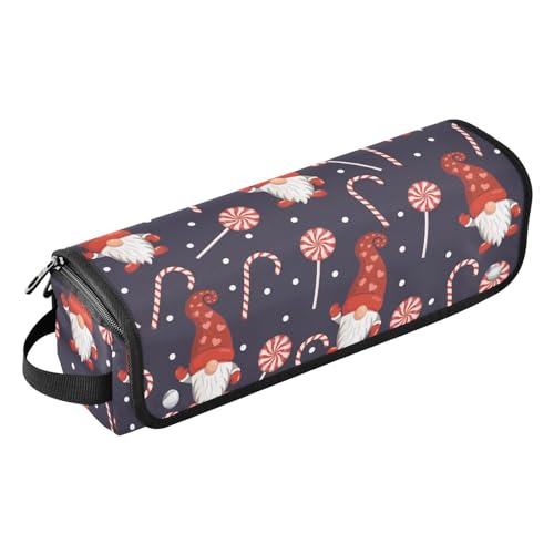 FRODOTGV Hot Hair Tools Reisetasche, Haar-Zubehör-Organizer mit hitzebeständigem Pad, Weihnachts-Textur, Zwerge, rote Süßigkeiten für Lockenstab Glätteisen, flacher Haartrockner, Weihnachtliche von FRODOTGV