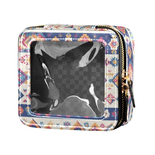 FRODOTGV Illustration Ukrainisches Volksmuster, transparente Make-up-Tasche, Mini-Kosmetikbehälter für Mädchen und Frauen, transparente Aufbewahrungstaschen von FRODOTGV