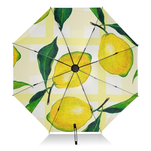 FRODOTGV Kompakter Regenschirm im Bauernhaus-Stil, tragbar, umgekehrter kompakter Regenschirm für Regen, Sonne, 8 Rippen, groß, winddicht, UV-Regenschirm, automatisch, für Herren von FRODOTGV
