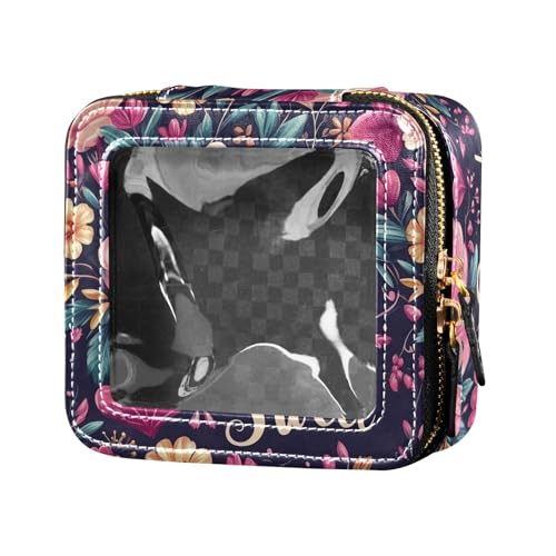 FRODOTGV Kosmetiktasche für Geldbörse, Motiv: Stechpalme, Tannenzapfen, Blätter, Blumen, roter Vogel, Stechpalme, transparent, 06, 1 Size von FRODOTGV