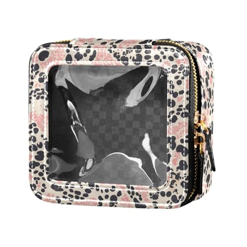 FRODOTGV Kosmetiktasche mit Geparden-Aufdruck, niedlich, transparent, für Mädchen, Kosmetikbehälter, Kulturbeutel, Gepardenmuster, Einheitsgröße von FRODOTGV