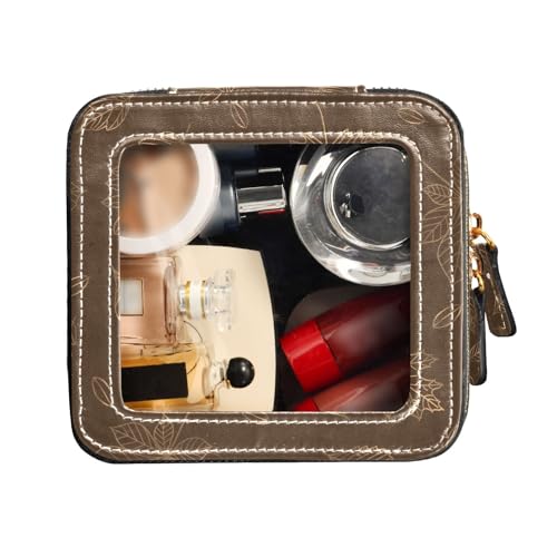 FRODOTGV Kulturbeutel für unterwegs, Motiv: Herbstblätter, transparent, Make-up-Tasche für Geldbörse, Nagellack, Organizer-Tasche, Dunkelbraun, Herbstblätter, dunkelbraun, 1 Size FRODOTGV Kulturbeutel für unterwegs, Motiv: Herbstblätter, transparent, Make-up-Tasche für Geldbörse, Nagellack, Organizer-Tasche, Dunkelbraun, Herbstblätter, dunkelbraun, 1 Size von FRODOTGV