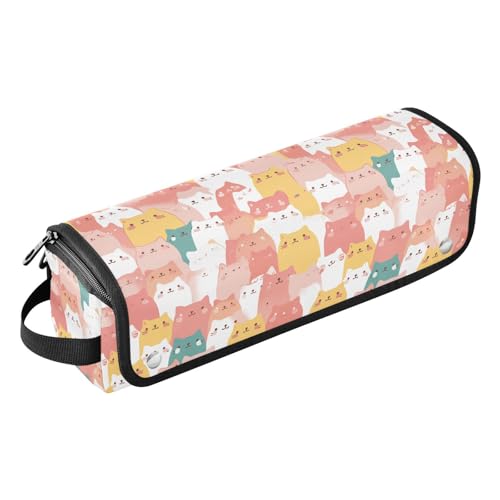 FRODOTGV Kunst-Illustration Katzen- und Frauen-Haar-Werkzeug-Reisetasche, abnehmbarer Haarstyling-Zubehör-Organizer mit hitzebeständigem Pad für Glätteisen, Haartrockner von FRODOTGV