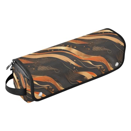 FRODOTGV Lockenstab für Neugeborene, Kaninchen, Bär, Süßigkeiten, Donut, Blasen, Ölgemälde, Reiseetui für Frauen, abnehmbare doppellagige Tragetasche mit Eisenmatte für Heißwerkzeug, Glätteisen von FRODOTGV