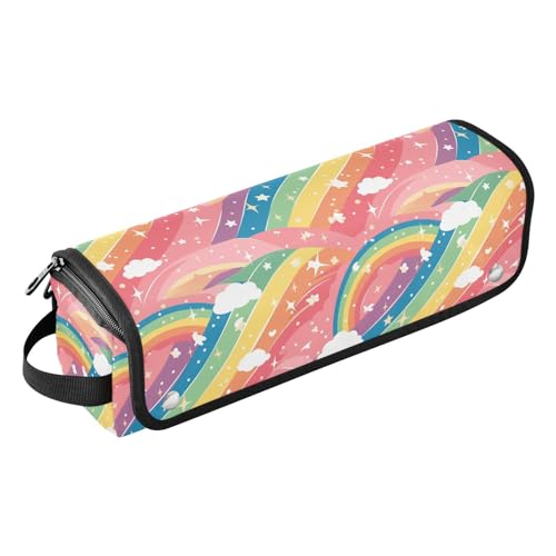 FRODOTGV Lockenstab für Neugeborene, Kaninchen, Bär, Süßigkeiten, Donut, Blasen, Ölgemälde, Reiseetui für Frauen, abnehmbare doppellagige Tragetasche mit Eisenmatte für Heißwerkzeug, Glätteisen von FRODOTGV