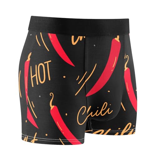 FRODOTGV Mexikanische Hot Chili Peppers Herren-Boxershorts, feuchtigkeitsableitend, Bambus-Unterwäsche für Herren, Mexikanische scharfe Chilischoten, Large FRODOTGV Mexikanische Hot Chili Peppers Herren-Boxershorts, feuchtigkeitsableitend, Bambus-Unterwäsche für Herren, Mexikanische scharfe Chilischoten, Large von FRODOTGV