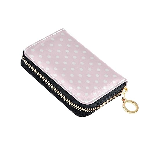 FRODOTGV Minimalistische Mini-Geldbörse, Kartenhalter, RFID-blockierend, Leder, Reißverschluss, für die Arbeit, Pink Minimalist, 1 size, Classic von FRODOTGV