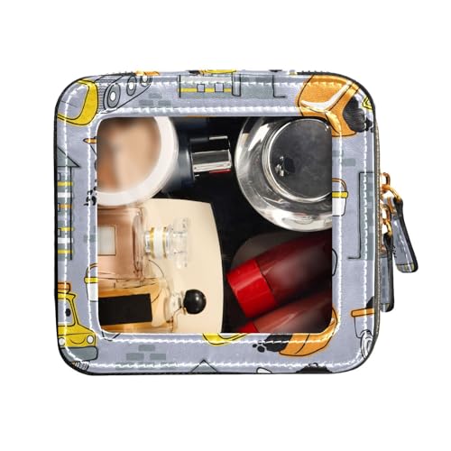 FRODOTGV Nahtlose mechanische LKW-Konstruktion, wasserdicht, transparent, Make-up-Tasche, Kulturbeutel, Make-up-Organizer, Nahtlose mechanische LKW-Konstruktion, 1 Size von FRODOTGV
