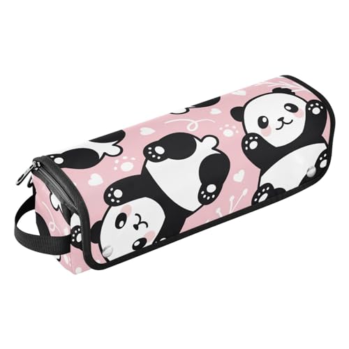 FRODOTGV Niedliche Cartoon-Panda-Reisetasche für Damen, mit Eisenmatte, wasserdicht, tragbar, offen, flach, Reisetasche für heiße Werkzeuge, Lockenstab und Flacheisen, Haarvolumizer, Niedlicher von FRODOTGV