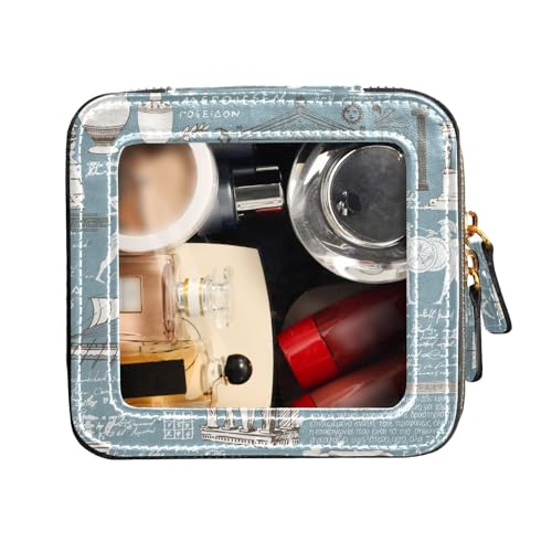 FRODOTGV Niedliche Make-up-Tasche, transparenter Kulturbeutel mit Reißverschluss, Kosmetik-Organizer, Motiv: antikes Griechenland, Thema des antiken Griechenlands, 1 Size von FRODOTGV