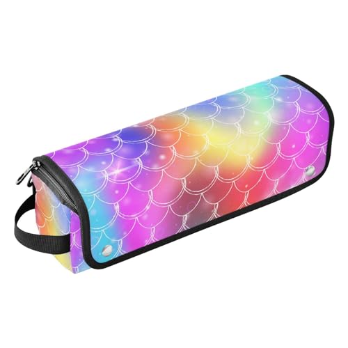 FRODOTGV Prinzessin Meerjungfrau niedliche Regenbogen-Waage, 2-in-1 Haar-Werkzeug-Organizer mit herausnehmbarer, hitzebeständiger Matte, wasserdicht, Reise-Organizer für Glätteisen, heiße Werkzeuge von FRODOTGV