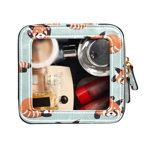 FRODOTGV Reise-Kulturbeutel, transparent, Make-up-Tasche für Geldbörse, niedlicher roter Panda, Make-up-Tasche, Niedlicher roter Panda, 1 Size von FRODOTGV