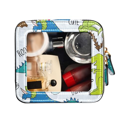 FRODOTGV Reise-Kulturbeutel, transparent, Reise-Make-up-Tasche, Cartoon-Dinosaurier, Knochen, tragbarer Make-up-Organizer, Cartoon-Dinosaurierknochen, 1 Size von FRODOTGV
