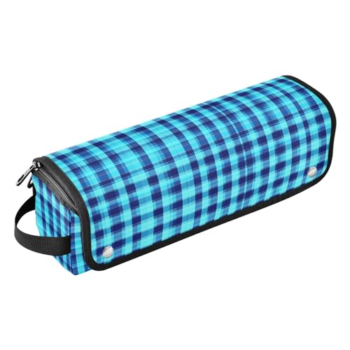 FRODOTGV Reisetasche für Damen, doppellagig, Reise-Tragetasche, tragbarer Organizer für Glätteisen, Lockenstäbe, Fischgrätenmuster, Hahnentrittmuster, kariert, königsblau, türkisfarbene Blätter FRODOTGV Reisetasche für Damen, doppellagig, Reise-Tragetasche, tragbarer Organizer für Glätteisen, Lockenstäbe, Fischgrätenmuster, Hahnentrittmuster, kariert, königsblau, türkisfarbene Blätter von FRODOTGV