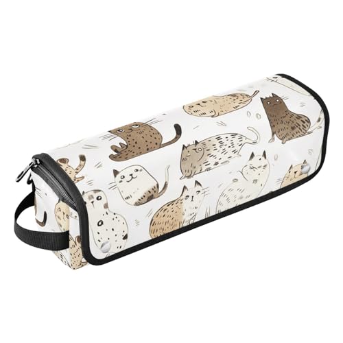 FRODOTGV Reisetasche für Haar-Werkzeug, Tragetasche, flacher Lockenstab, wasserdichter Organizer, für Damen, Essentials Aufbewahrung für Glätteisen, Lockenstäbe, süße Somalikate, Weiß, 01, 1 Size von FRODOTGV