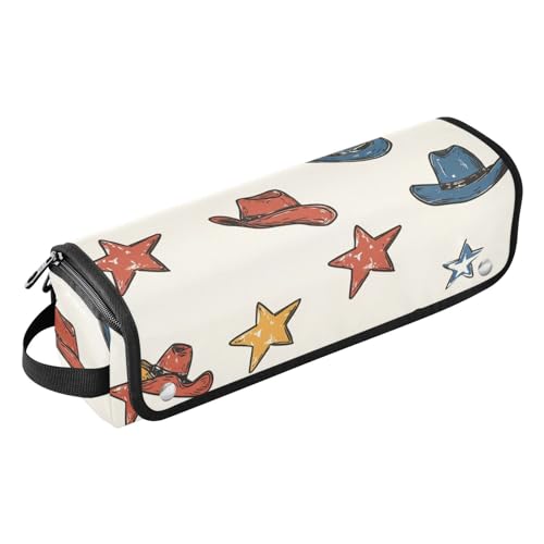 FRODOTGV Reisetasche mit Cowboy-Cowboy-Hut und hitzebeständiger Matte, Reiseetui für Damen, tragbarer Haarstyling-Werkzeug-Organizer, 1 Size von FRODOTGV