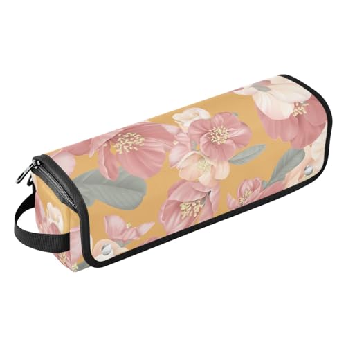 FRODOTGV Reisetasche mit japanischem Quittenmuster und hitzebeständiger Matte, Reisetasche für Damen, staubdicht, Reise-Glätteisen-Tasche von FRODOTGV