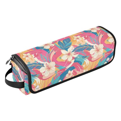 FRODOTGV Retro Boho Blume Lockenstab Reisetasche für Frauen Große Kapazität Tragetasche mit hitzebeständiger Matte für Glätteisen, Haartrockner von FRODOTGV