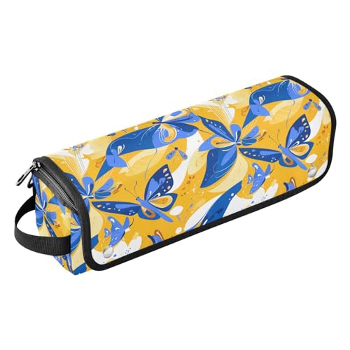 FRODOTGV Safari Pilzmuster Damen Haarwerkzeuge Reisetasche Abnehmbare Offene Flache Taschen mit Eisenmatte für Glätteisen Glätteisen, Schöner Schmetterling, 1 Size von FRODOTGV