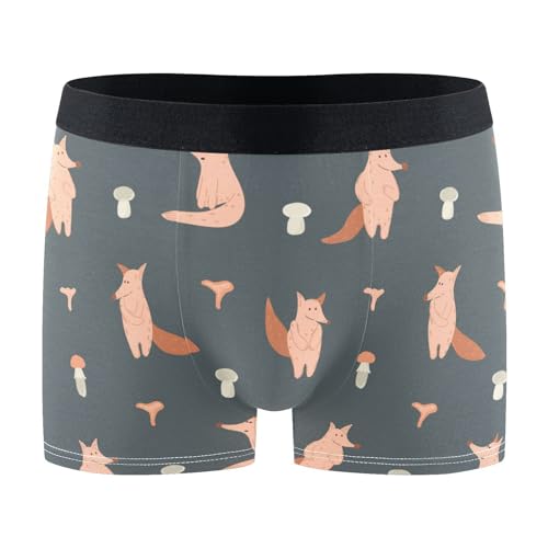 FRODOTGV Niedliche Füchse und Pilze Herren-Boxershorts, atmungsaktive Unterwäsche für Männer, Süße Füchse und Pilze, Large FRODOTGV Niedliche Füchse und Pilze Herren-Boxershorts, atmungsaktive Unterwäsche für Männer, Süße Füchse und Pilze, Large von FRODOTGV
